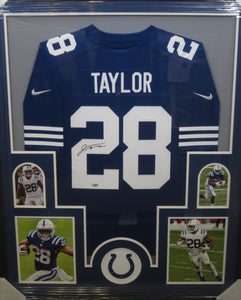 Indianapolis Colts Jonathan Taylor SIGNED Framed Matted Jersey With FANATICS COA