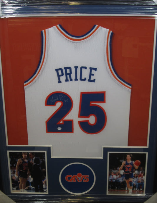 Cleveland Cavaliers Mark Price Hand Signed Autographed Custom White Jersey Framed & Matted with PSA COA