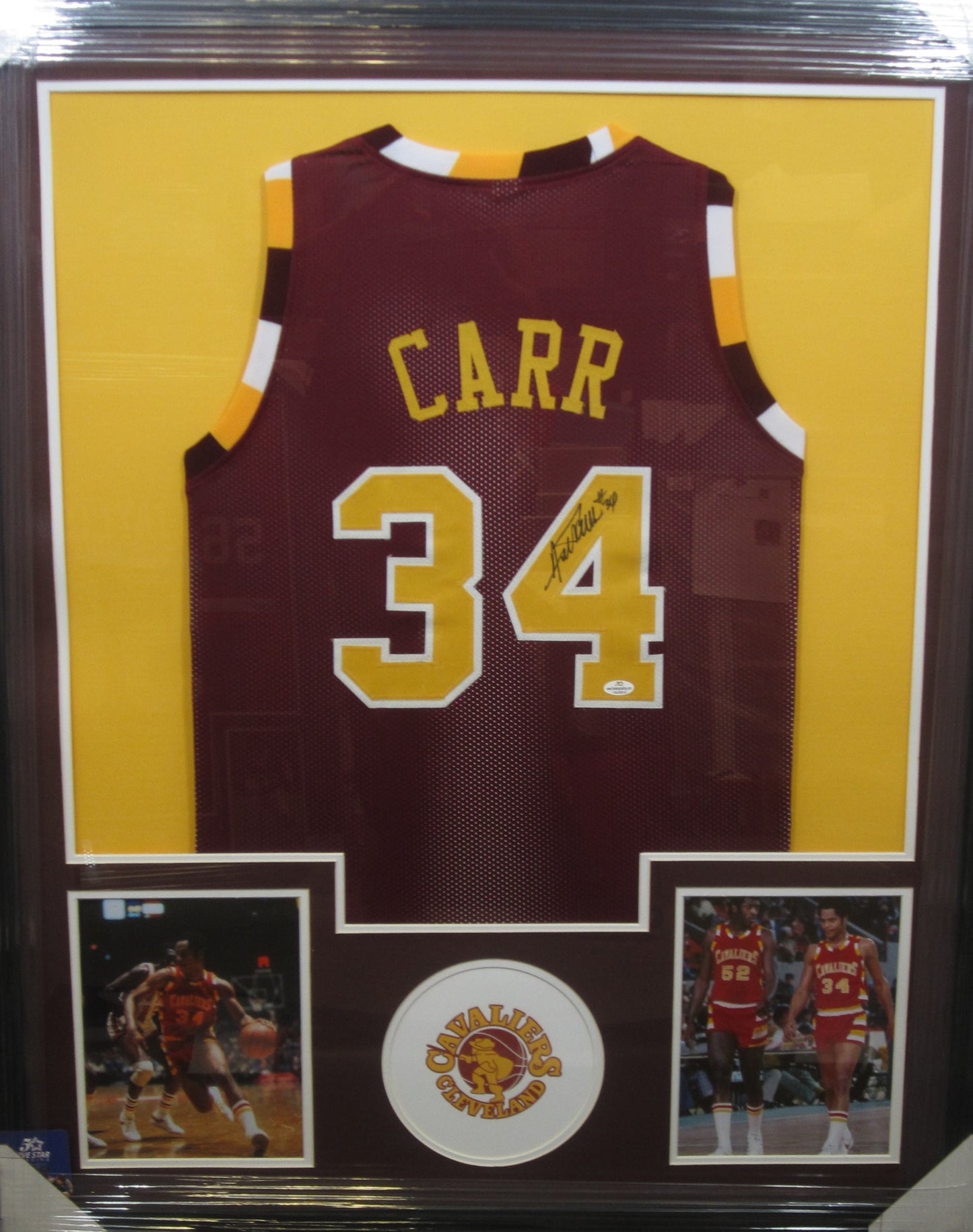 Cleveland Cavaliers Austin Carr Hand Signed Autographed Custom Maroon Jersey Framed & Matted with COA