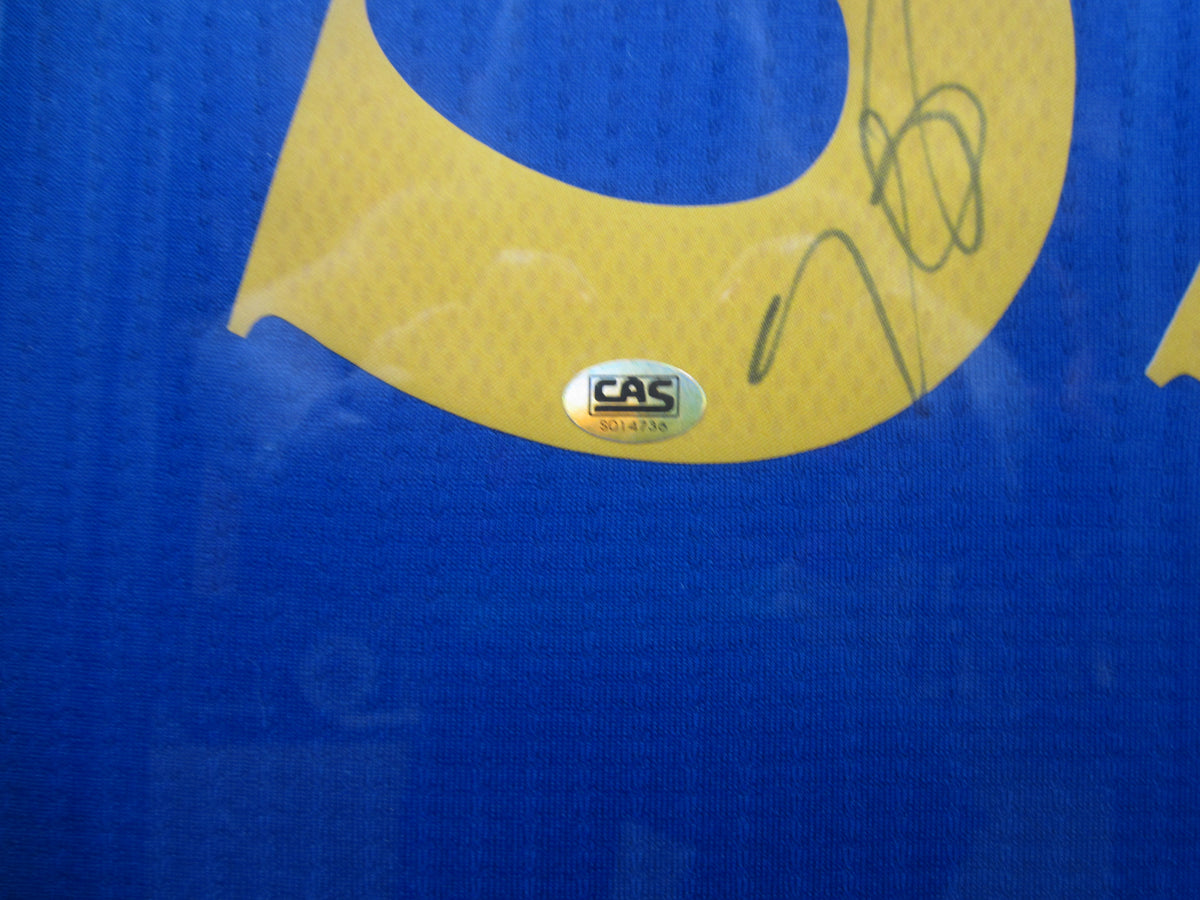 Golden State Warriors Kevin Durant Hand Signed Autographed Authentic Blue Jersey Framed & Matted with CAS COA