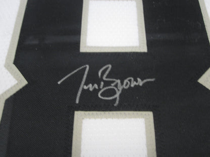 Oakland Raiders Willie Brown Hand Signed Autographed Custom White Jersey Framed & Suede Matted with COA