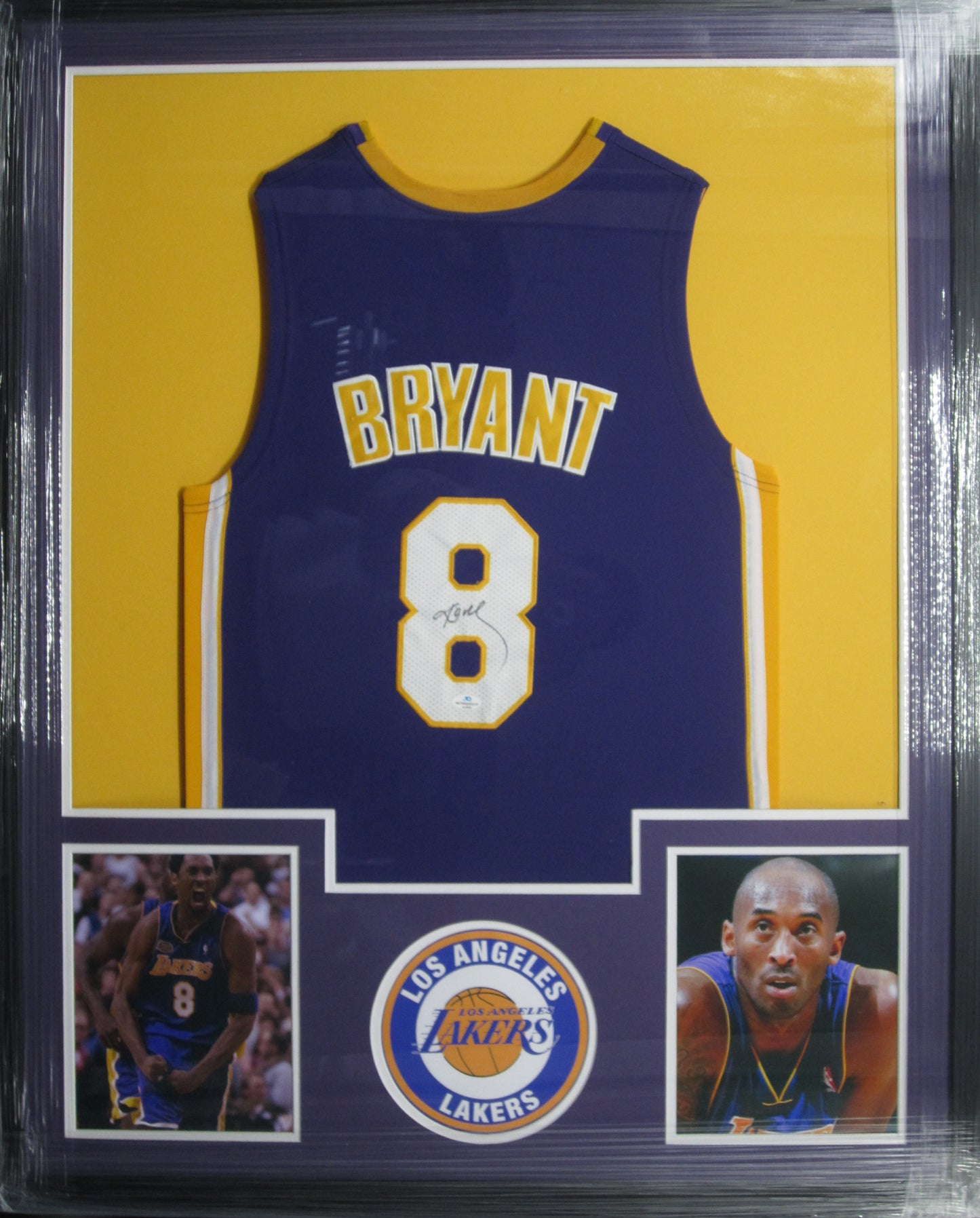 Los Angeles Lakers Kobe Bryant Hand Signed Autographed Custom Blue Jersey Framed & Matted with COA