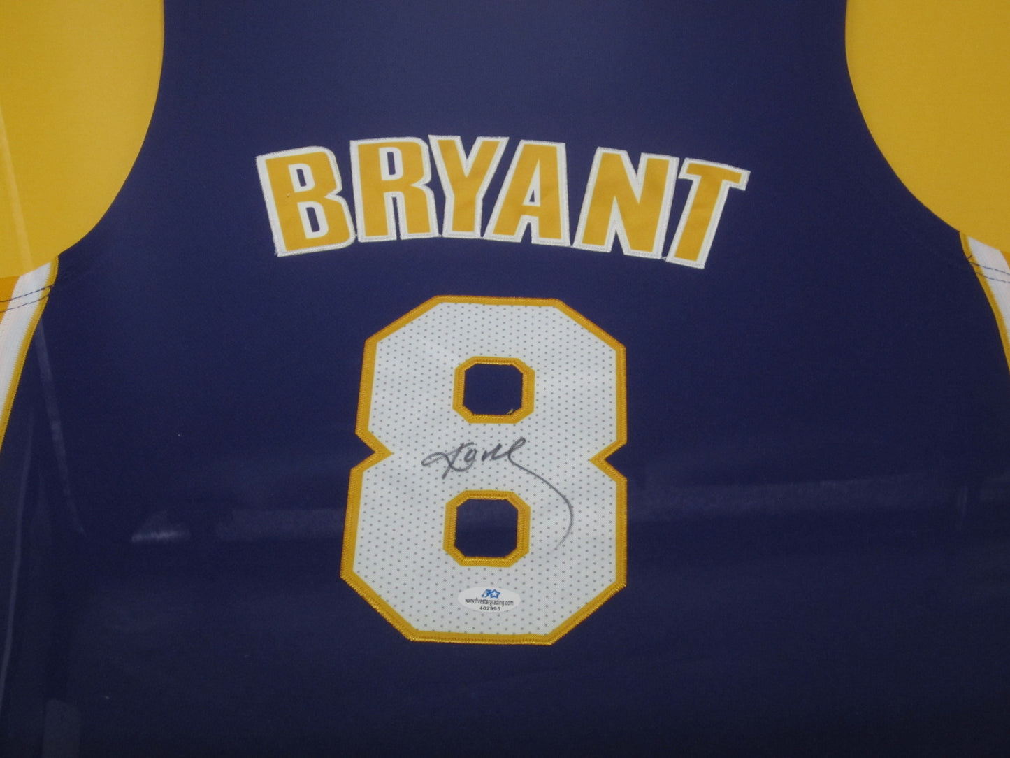Los Angeles Lakers Kobe Bryant Hand Signed Autographed Custom Blue Jersey Framed & Matted with COA