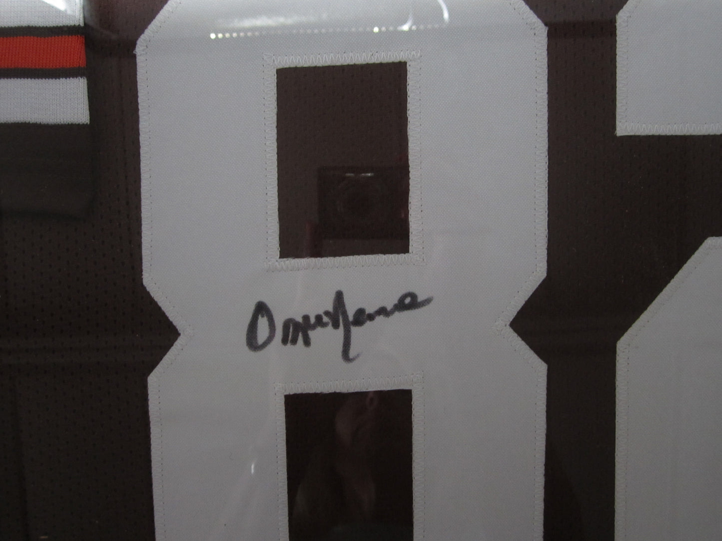 Cleveland Browns Ozzie Newsome Hand Signed Autographed Brown Jersey Framed & Matted with JSA COA