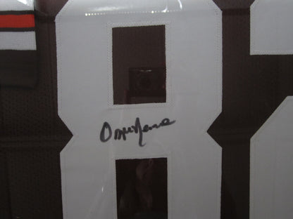 Cleveland Browns Ozzie Newsome Hand Signed Autographed Brown Jersey Framed & Matted with JSA COA