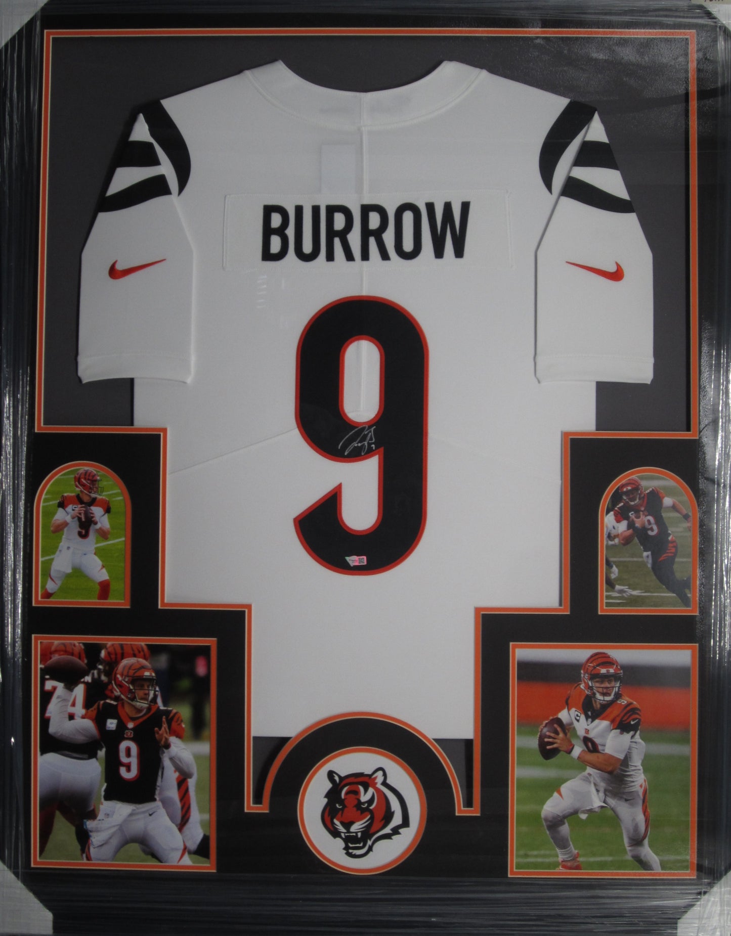 Cincinnati Bengals Joe Burrow Hand Signed Autographed Authentic White Jersey Framed & Matted with FANATICS Authentic COA