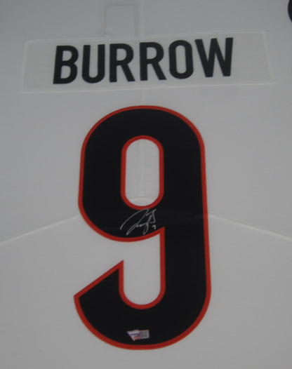 Cincinnati Bengals Joe Burrow Hand Signed Autographed Authentic White Jersey Framed & Matted with FANATICS Authentic COA