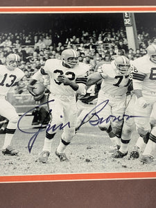 Cleveland Browns Jim Brown Signed 8x10 Photo Framed & Matted with JSA COA