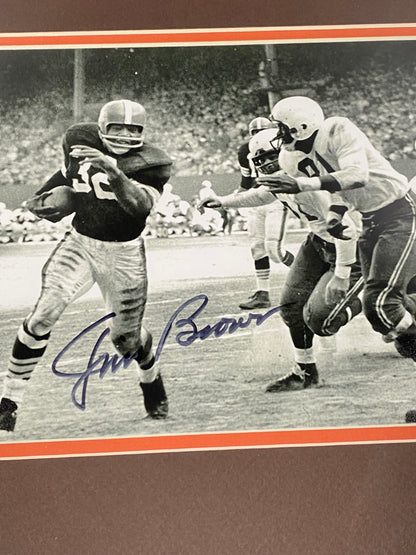 Cleveland Browns Jim Brown Signed 16x20 Photo Framed & Matted with JSA COA