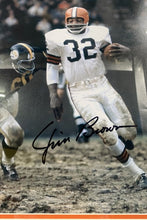 Load image into Gallery viewer, Cleveland Browns Jim Brown Signed 8x10 Photo Framed &amp; Matted with JSA COA