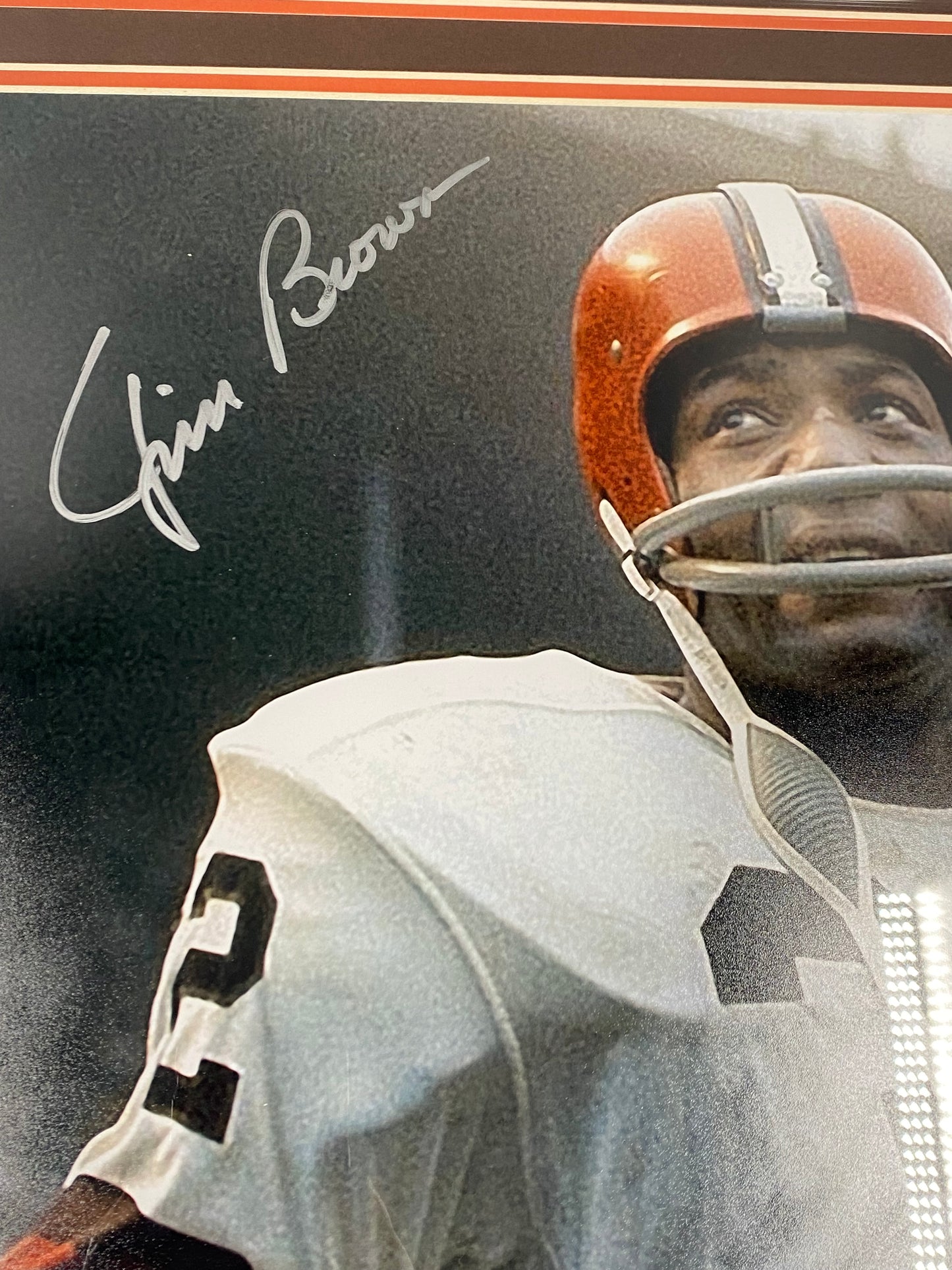 Cleveland Browns Jim Brown Signed 16x20 Photo Framed & Matted with JSA COA