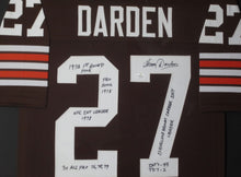 Load image into Gallery viewer, Cleveland Browns Thom Darden Signed Jersey with 6 Inscriptions Framed &amp; Matted with COA