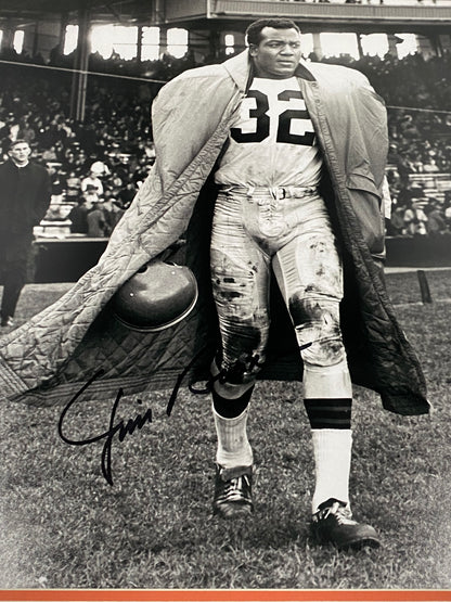 Cleveland Browns Jim Brown Hand Signed Autographed 16x20 Photo Framed & Matted with JSA COA