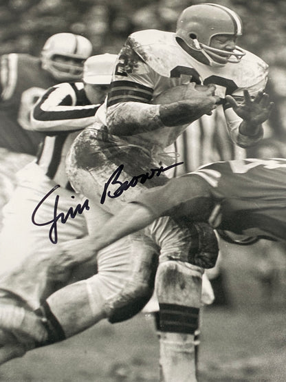 Cleveland Browns Jim Brown Signed 16x20 Photo Framed & Matted with JSA COA