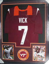 Load image into Gallery viewer, Virginia Tech Hokies Michael Vick Signed Jersey Framed &amp; Matted with BECKETT COA