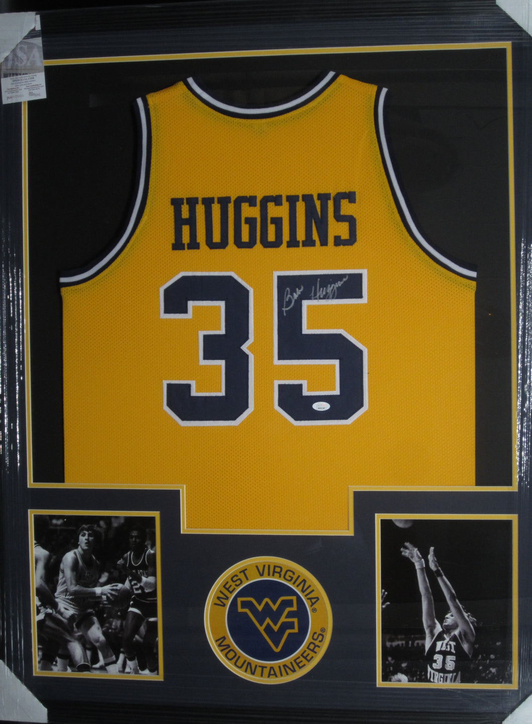 West Virginia Mountaineers Coach Bob Huggins Signed Jersey Framed & Matted with JSA COA