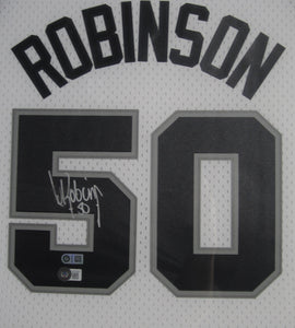 San Antonio Spurs David Robinson Signed Jersey Framed & Matted with BECKETT COA