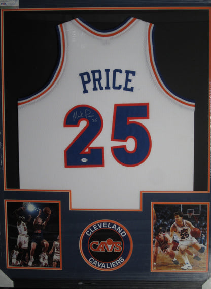 Cleveland Cavaliers Mark Price Hand Signed Autographed Custom White Jersey Framed & Matted with PSA COA
