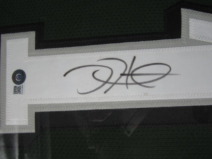 Philadelphia Eagles Jalen Hurts Hand Signed Autographed Custom Green Jersey Framed & Matted with BECKETT COA