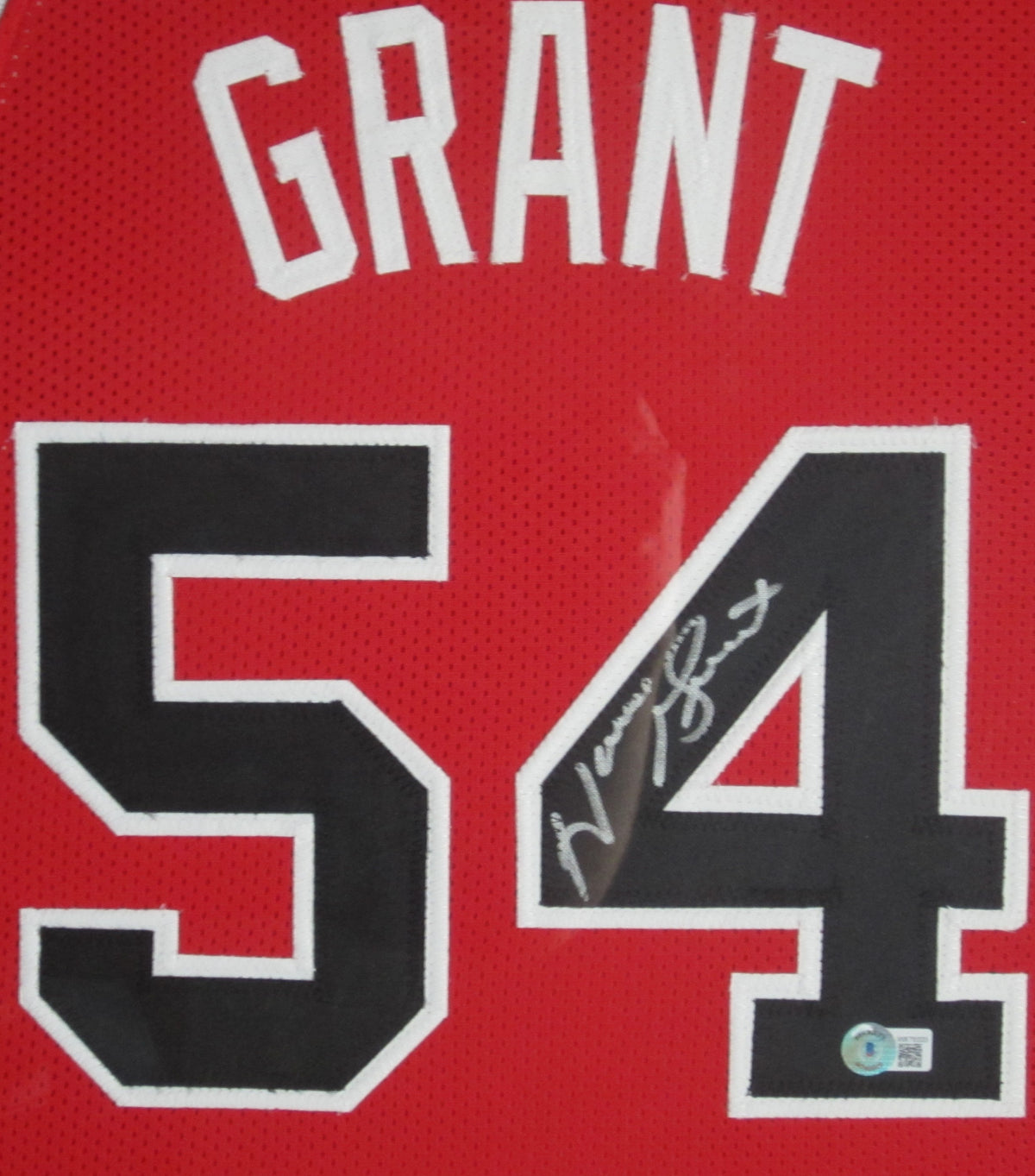 Chicago Bulls Horace Grant Hand Signed Autographed Custom Red Jersey Framed & Matted with BECKETT COA