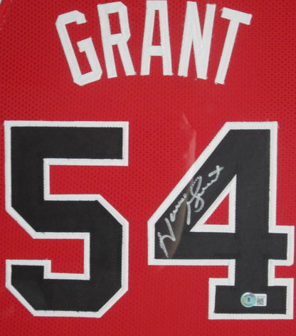 Chicago Bulls Horace Grant Hand Signed Autographed Custom Red Jersey Framed & Matted with BECKETT COA
