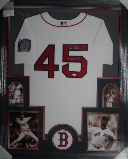 Boston Red Sox Pedro Martinez Hand Signed Autographed 1999 All-Star Game Jersey with 99 ASG MVP Inscription Framed & Matted with JSA COA