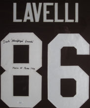 Load image into Gallery viewer, Cleveland Browns Dante Lavelli Signed Jersey with &quot;Gluefingers&quot; &amp; Hall of Fame 1975 Inscriptions Framed &amp; Matted with JSA COA