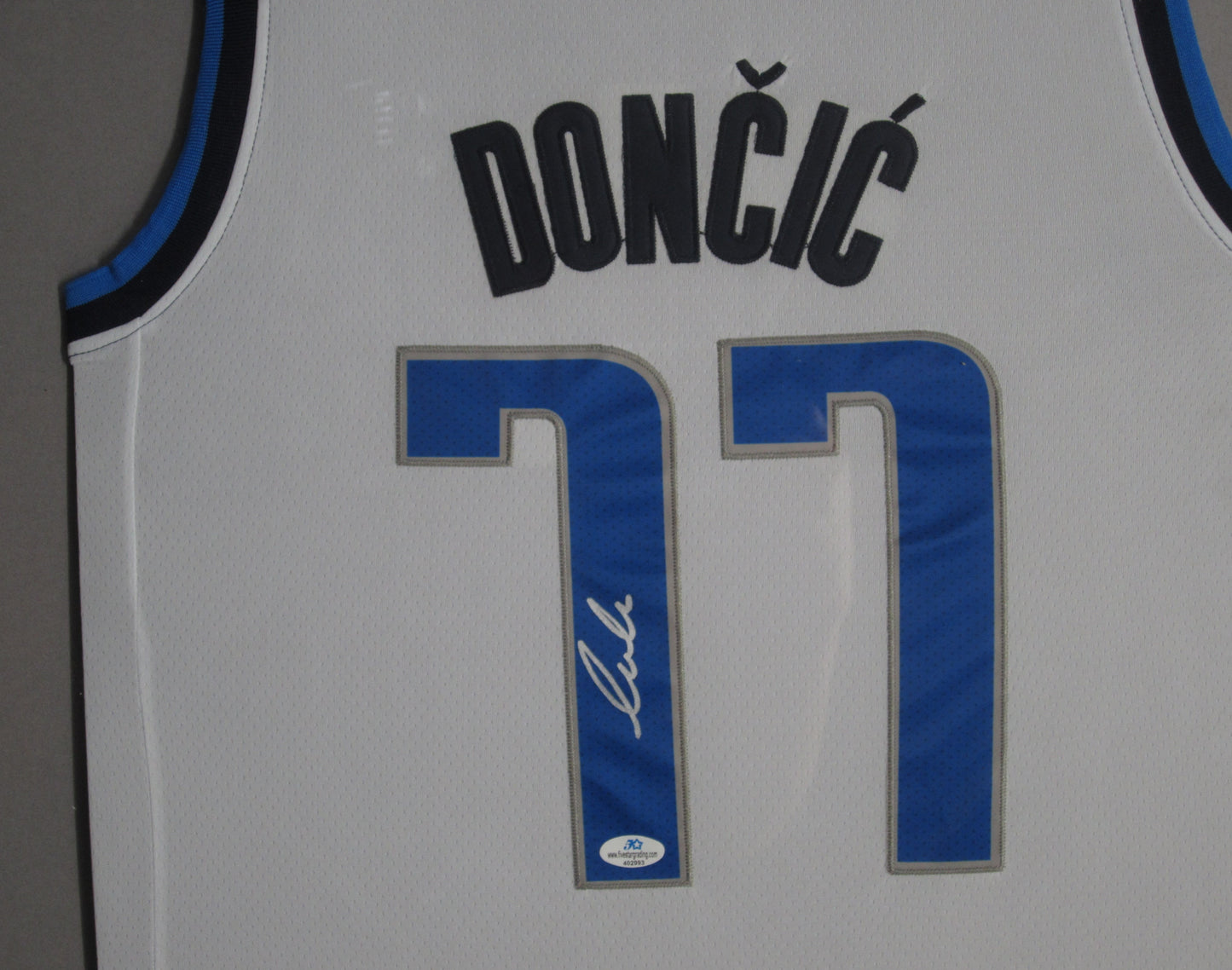 Dallas Mavericks Luka Doncic Hand Signed Autographed Custom White Jersey Framed & Matted with COA