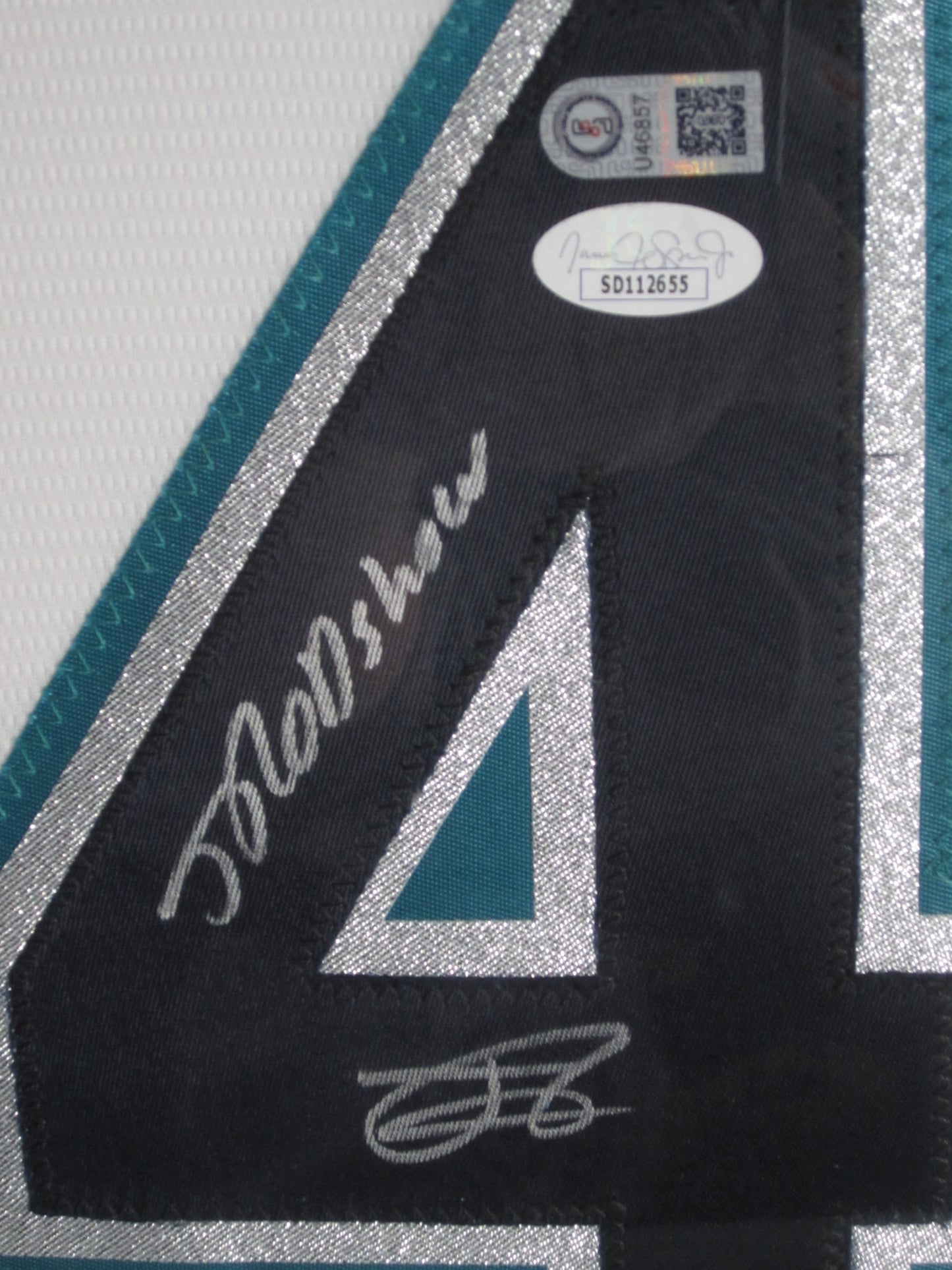 Seattle Mariners Julio "J-Rod" Rodriguez Hand Signed Autographed Authentic White Jersey with "Jrodshow" Inscription Framed & Matted with JSA COA