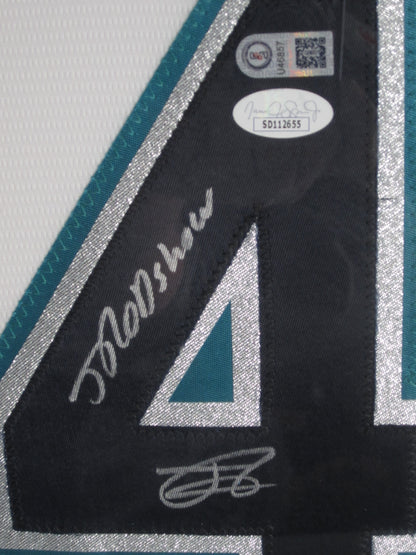 Seattle Mariners Julio "J-Rod" Rodriguez Hand Signed Autographed Authentic White Jersey with "Jrodshow" Inscription Framed & Matted with JSA COA
