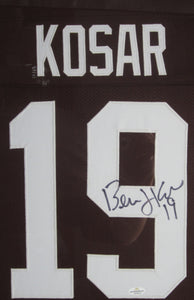 Cleveland Browns Bernie Kosar Signed Jersey Framed & Matted with JSA COA