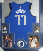 Load image into Gallery viewer, Dallas Mavericks Luka Doncic Signed Jersey Framed &amp; Matted with FANATICS Authentic COA