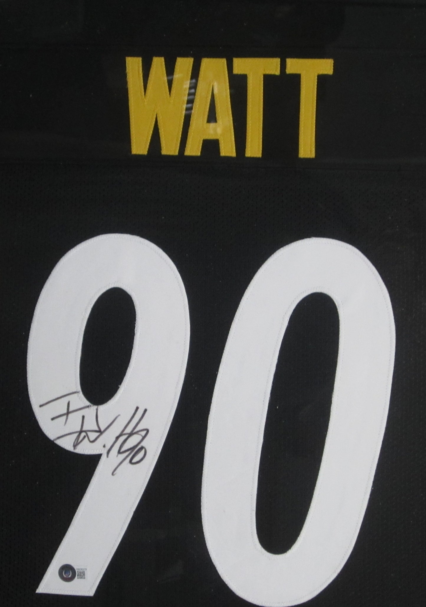 Pittsburgh Steelers T.J. Watt Hand Signed Autographed Jersey Framed & Matted with BECKETT COA TJ