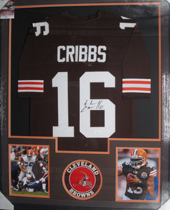 Cleveland Browns Josh Cribbs Signed Jersey Framed & Matted with JSA COA