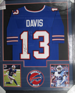 Buffalo Bills Gabe Davis Signed Jersey Framed & Matted with JSA COA