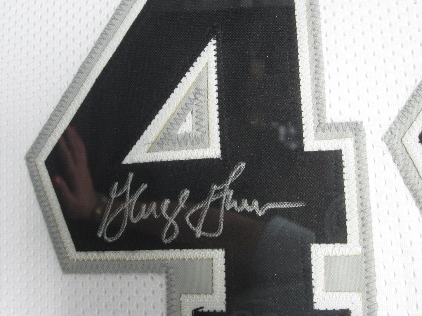 San Antonio Spurs George Gervin Hand Signed Autographed Custom White Jersey Framed & Matted with JSA COA
