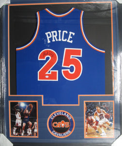 Cleveland Cavaliers Mark Price Hand Signed Autographed Custom Blue Jersey Framed & Matted with PSA COA