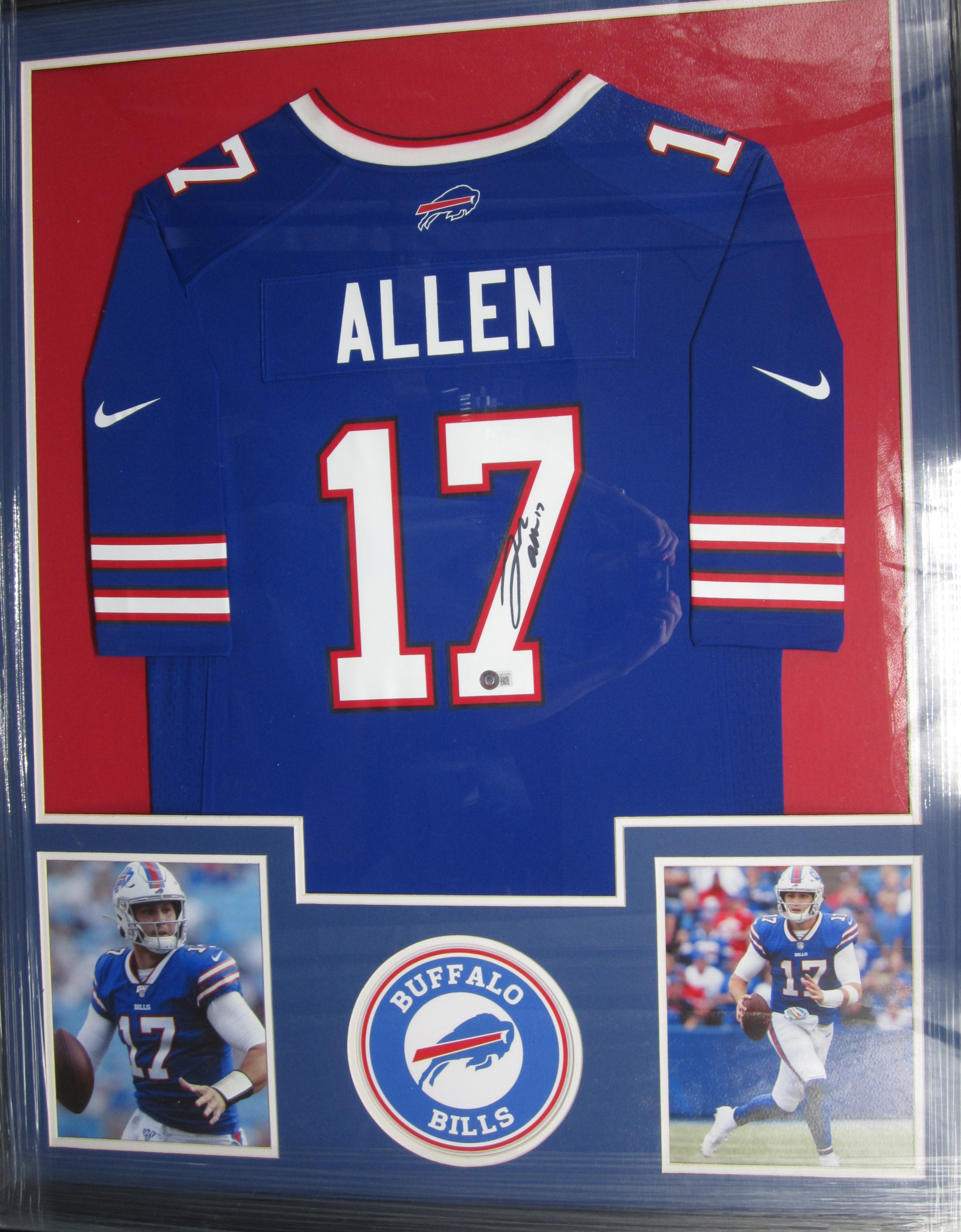 Josh Allen Buffalo Bills Signed Framed and Matted Jersey Fanatics