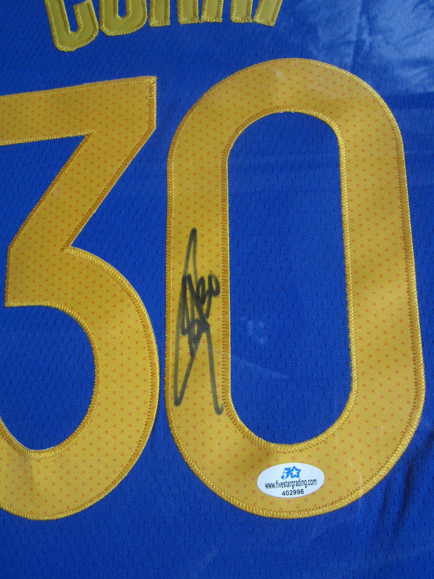 Golden State Warriors Stephen Curry Hand Signed Autographed Authentic Blue Jersey Framed & Matted with COA