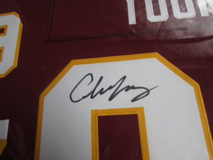 Washington Commanders Chase Young Hand Signed Autographed Maroon Jersey Framed & Matted with FANATICS Authentic COA