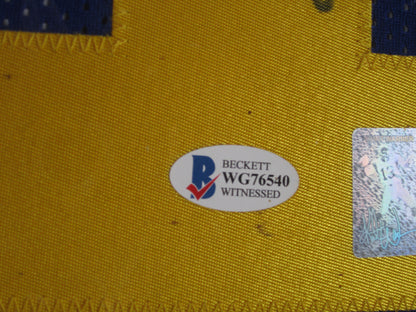 St. Louis Rams Kurt Warner Hand Signed Autographed Custom Blue Jersey Framed & Matted with BECKETT COA