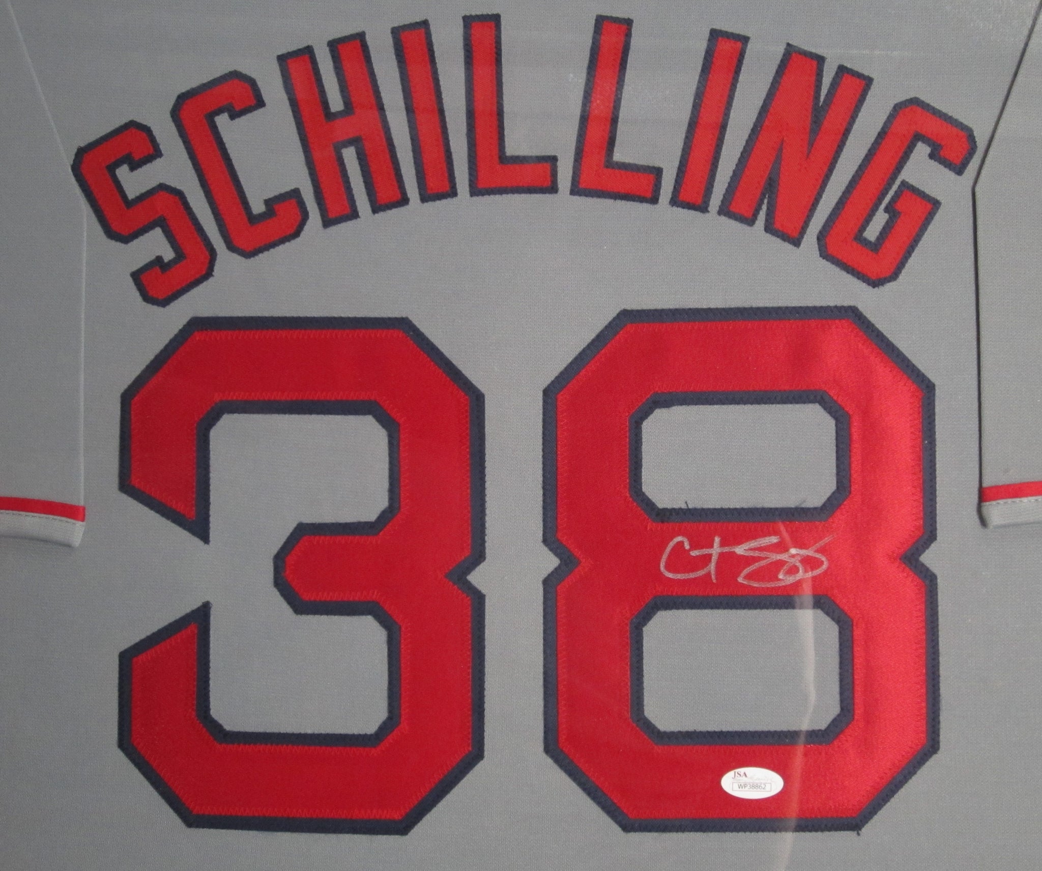 Curt Schilling Autographed Framed Red Sox Jersey - The Stadium Studio