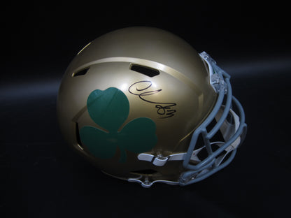 University of Notre Dame Chase Claypool Signed Full-Size Replica Helmet with BECKETT COA