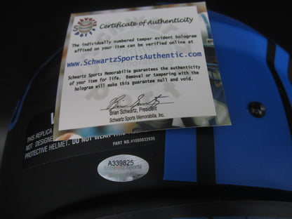 Detroit Lions Barry Sanders Hand Signed Autographed Matte Black Eclipse Full Size Replica Helmet with Schwartz Sports Hologram & BECKETT COA