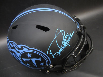 Tennesse Titans Derrick Henry Signed Full Size Matte Black Eclipse Alternate Speed Replica Helmet with FANATICS Authentic COA