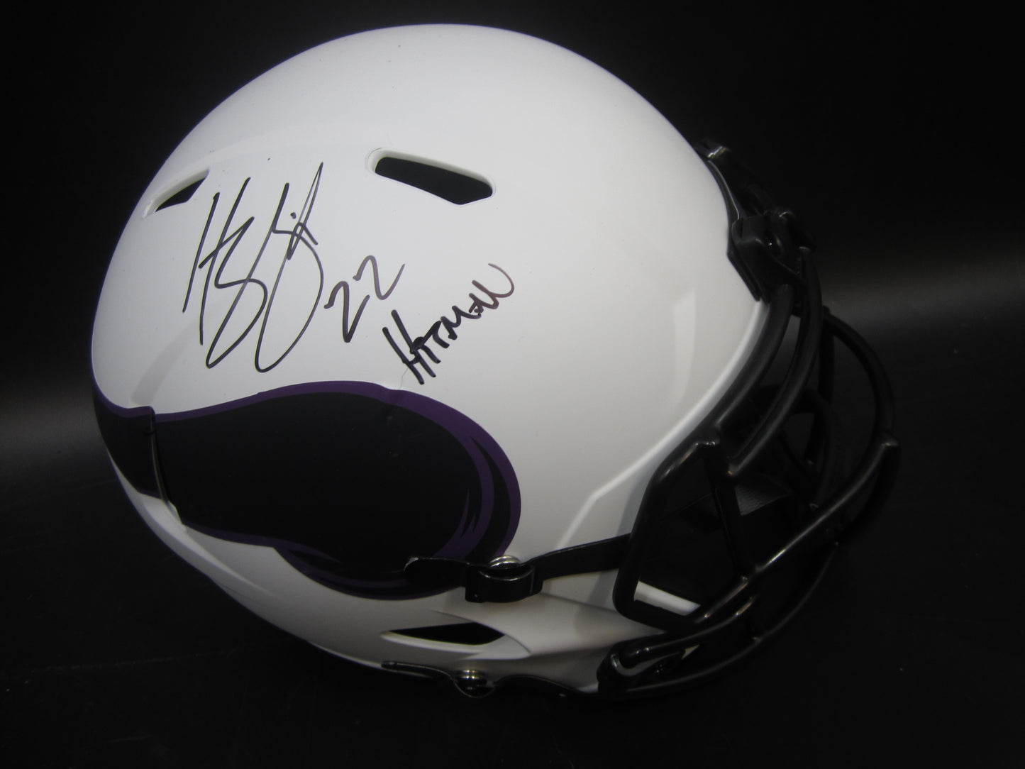 Minnesota Vikings Harrison Smith Hand Signed Autographed Full-Size Replica Helmet with HITMAN Inscription & BECKETT COA
