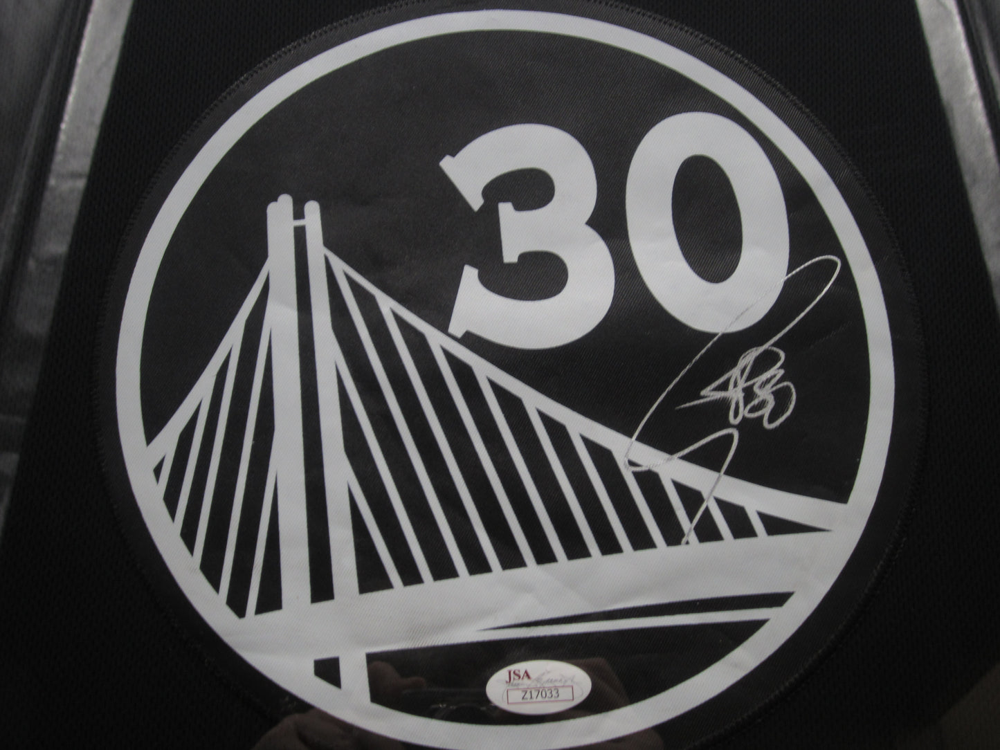 Golden State Warriors Stephen Curry Hand Signed Autographed Authentic Black Jersey Framed & Matted with JSA COA