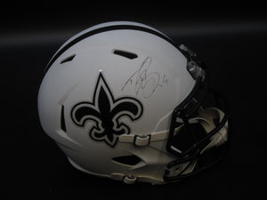 New Orleans Saints Drew Brees Signed Full Size Custom White Replica Helmet with PSA COA