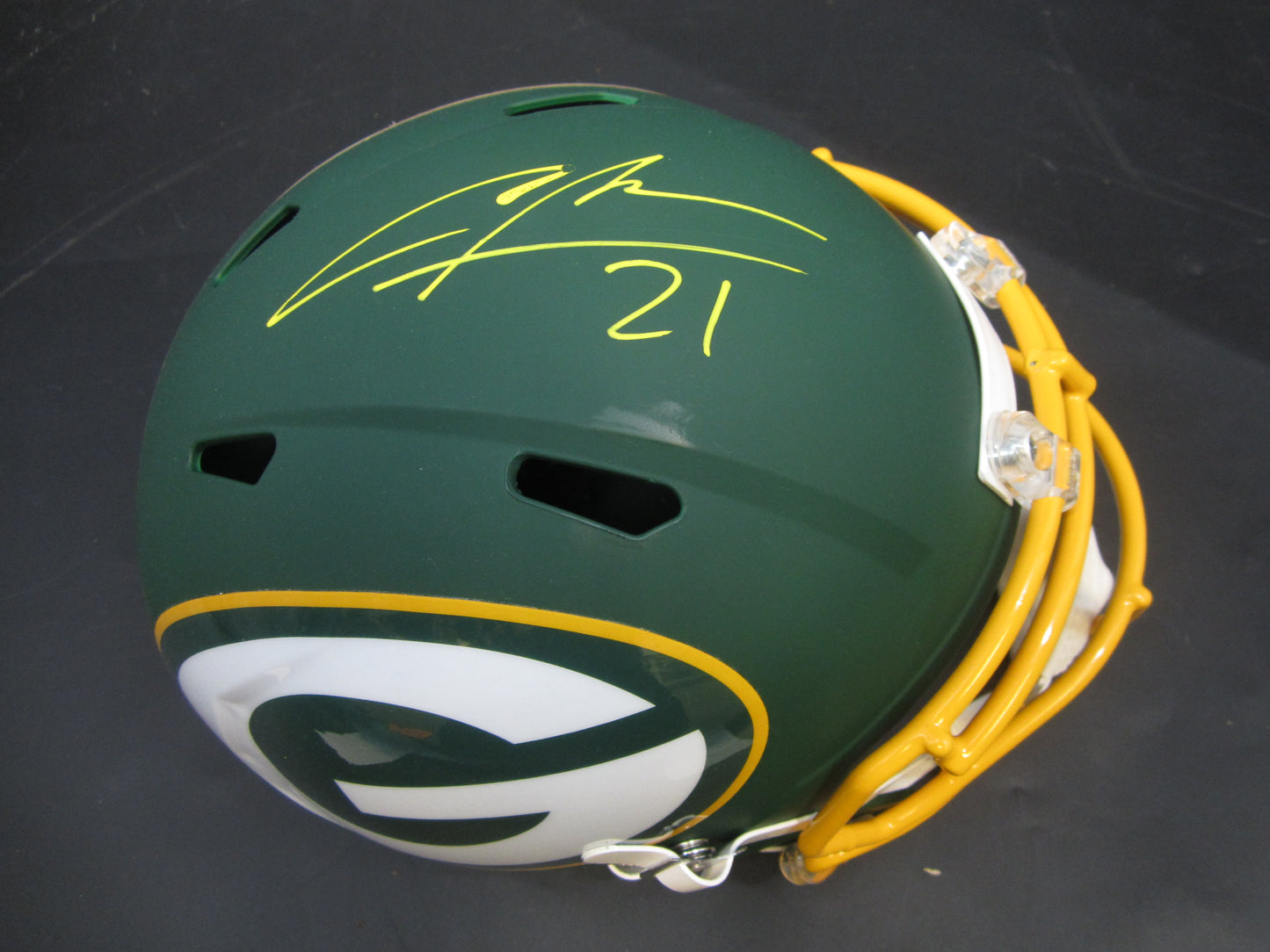 Green Bay Packers Charles Woodson Hand Signed Autographed Full-Size Replica Helmet with FANATICS Authentic COA