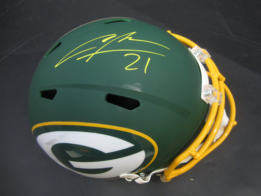 Green Bay Packers Charles Woodson Hand Signed Autographed Full-Size Replica Helmet with FANATICS Authentic COA